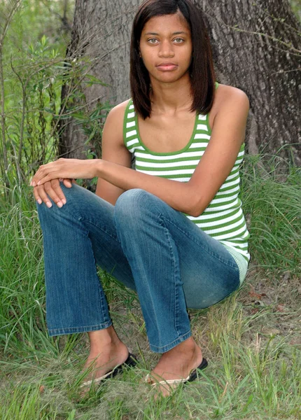 Beauté féminine afro-américaine . — Photo