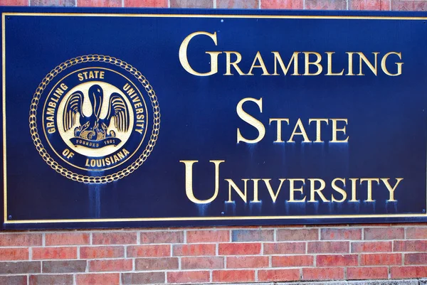 Grambling State University Entrance Sign Displayed Outdoors — Stockfoto