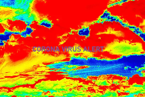 Corona Virus Alert Grafisch Patroon Waarschuwing Weergegeven — Stockfoto