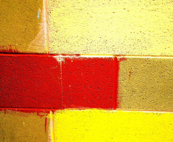 Кирпичная Цветная Стена Абстрактно Отображается Снаружи — стоковое фото