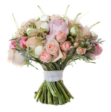 Düğün buketi beyaz izole