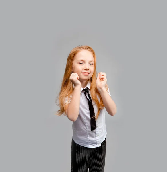 Chica Oficina Ropa Sonriendo — Foto de Stock