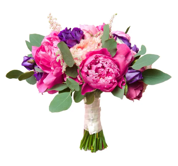 Wedding Bouquet Rose Bush Peony — Stock Photo, Image