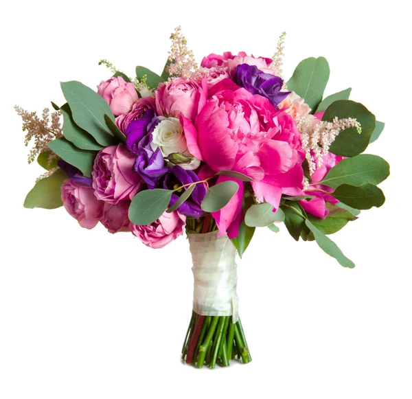 Bouquet Rose Bush Peony — Stock Photo, Image