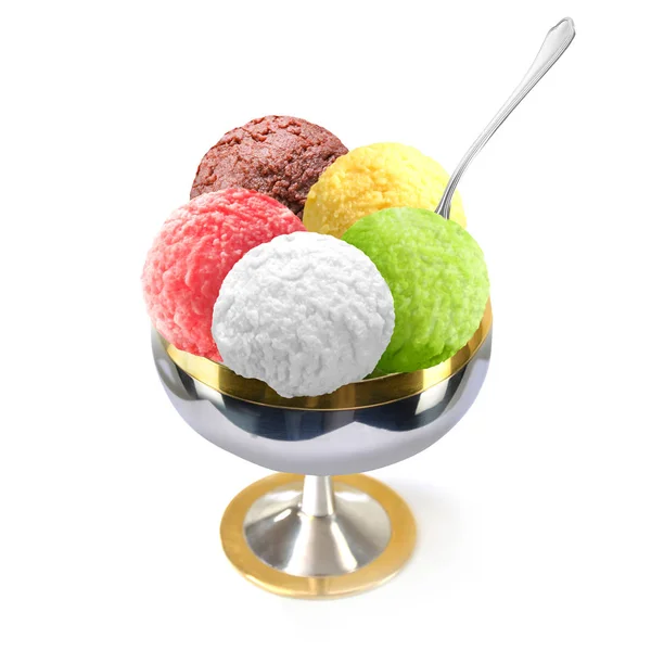 Vanilla Ice Cream Ball Dessert Royalty Free Stock Images