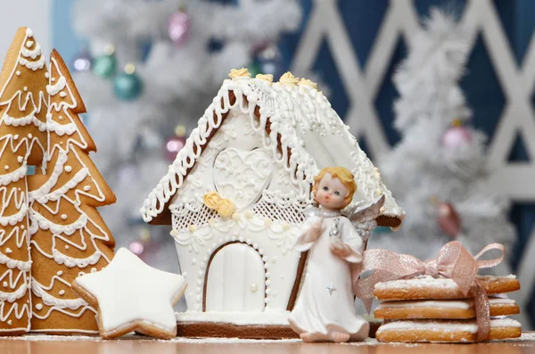 Hausgemachte Lebkuchenhäuser — Stockfoto