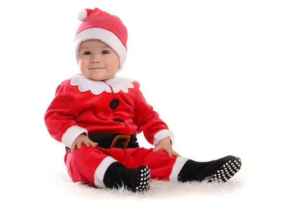 Boy with Santa costume — Stock Photo, Image