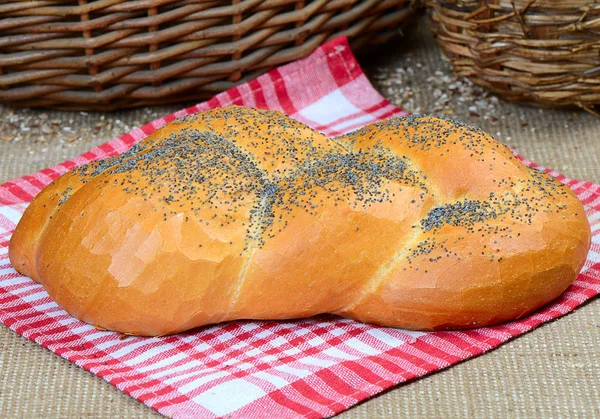 Bread, wheaten long loaf — Stock Photo, Image