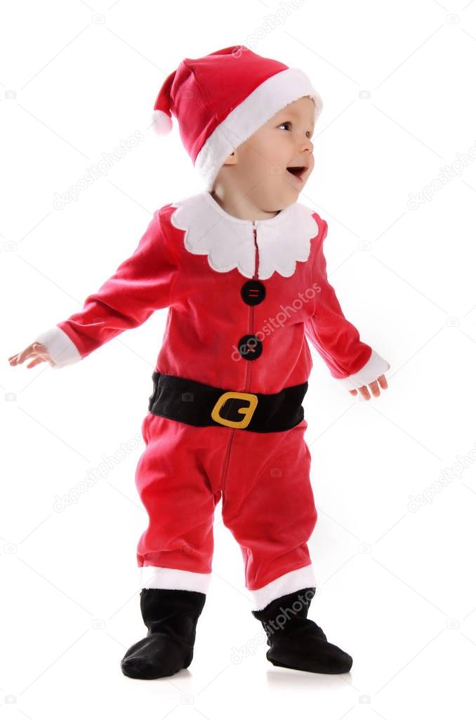  boy with Santa costume