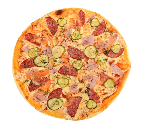 Gemengde pizza van boven — Stockfoto