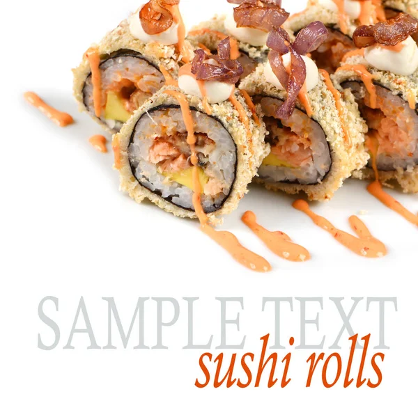 Une nourriture savoureuse. Rouleaux de sushi — Photo