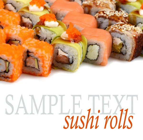 Lekker eten. Sushi Rolls — Stockfoto