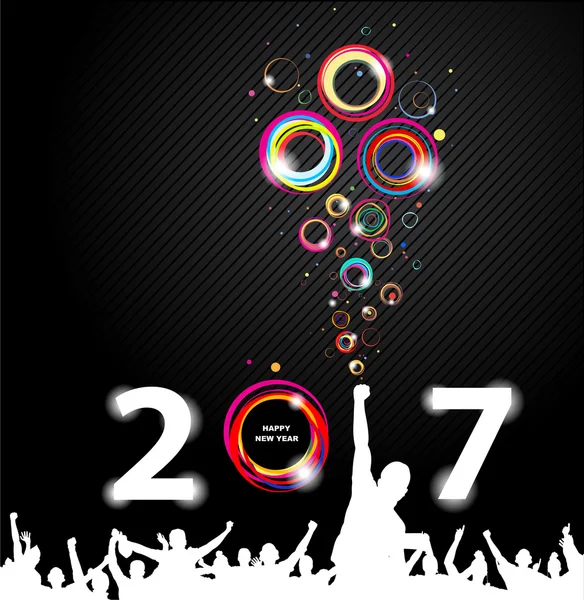 Nieuwjaar 2017. Abstracte poster — Stockvector