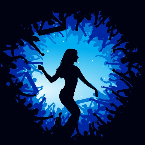Танцующая девушка. вектор — стоковый вектор