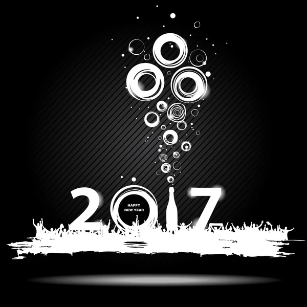 Ano Novo 2017. Cartaz abstrato — Vetor de Stock