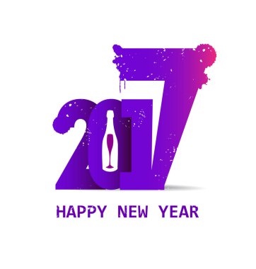 Happy new year 2017. Abstract Holiday background 2017 new year happy creative design for your greetings banners, illustration, posters, cards, flyers, brochure, background, banners, calendar. clipart