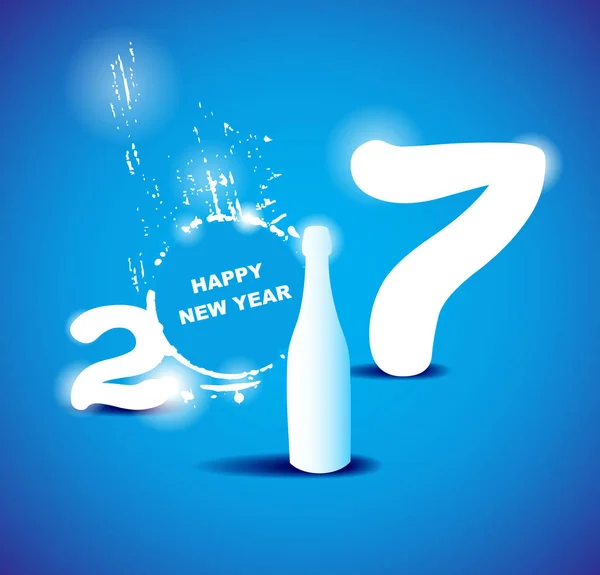 2017 feliz año nuevo diseño creativo para su tarjeta de felicitaciones — Vector de stock