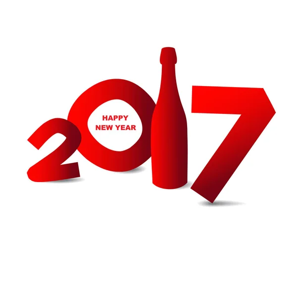 2017 feliz año nuevo diseño creativo para su tarjeta de felicitaciones — Vector de stock