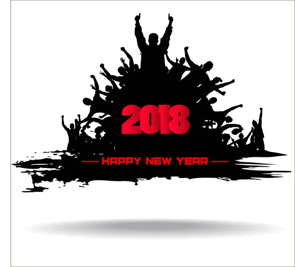 Happy New year 2018 — Stock Vector