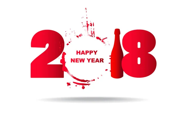 Feliz año nuevo 2018 Vector de stock