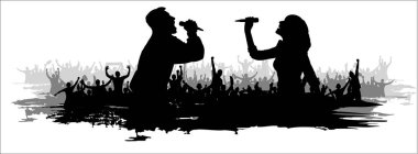Poster konser için. Vektör