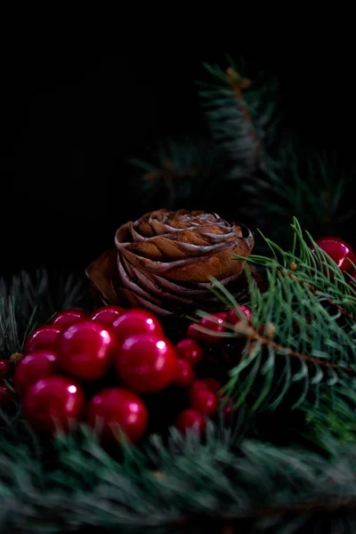 Chritsmas com pinecone — Fotografia de Stock