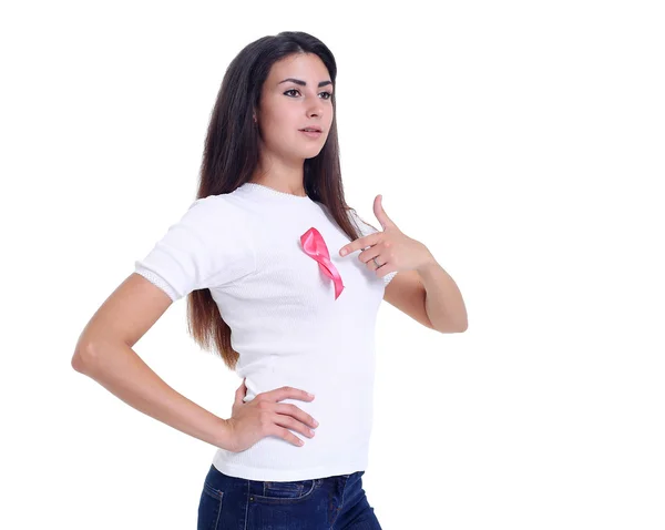O conceito saúde e prevenção do câncer de mama . — Fotografia de Stock