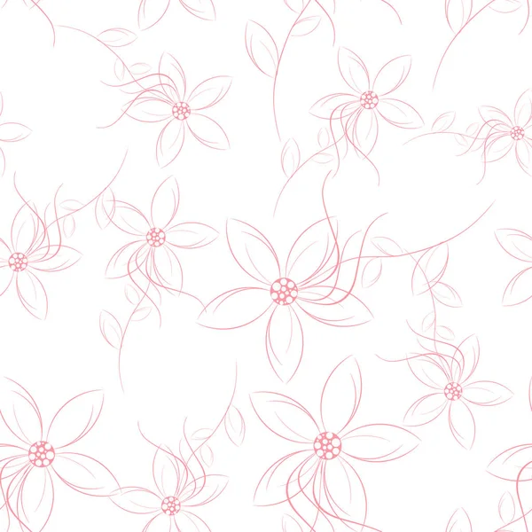 Λουλούδια στο λευκό φόντο — Διανυσματικό Αρχείο