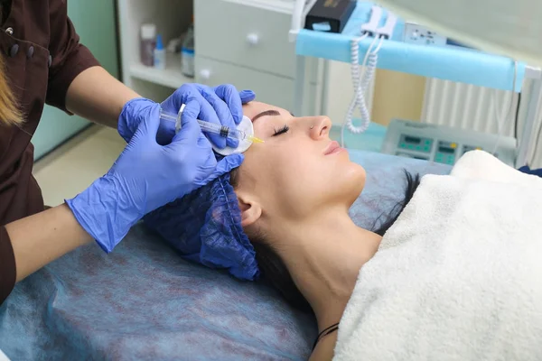 Rejuvenating facial injections. — Stock Photo, Image