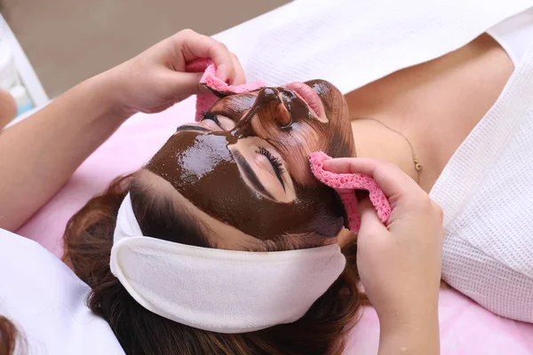 Mascarilla de hocolato Facial Spa . — Foto de Stock