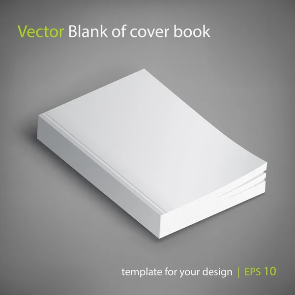 Cubierta de libro en blanco, ilustración vectorial. Plantilla para su diseño . — Archivo Imágenes Vectoriales