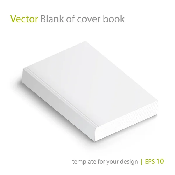 Blank de couverture de livre, illustration vectorielle. Modèle pour votre conception . — Image vectorielle