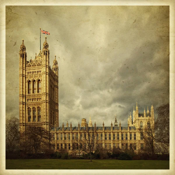 Westminster, London, Egyesült Királyság. Vintage effect színes kép. — Stock Fotó