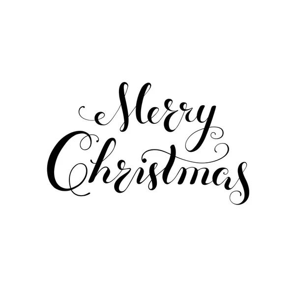 Feliz Navidad caligrafía Letras. Plantilla Tipografía creativa para el diseño de felicitaciones navideñas . — Vector de stock