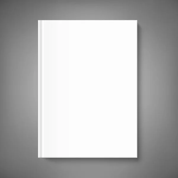 灰色背景下的空白书籍封面模板 — 图库矢量图片