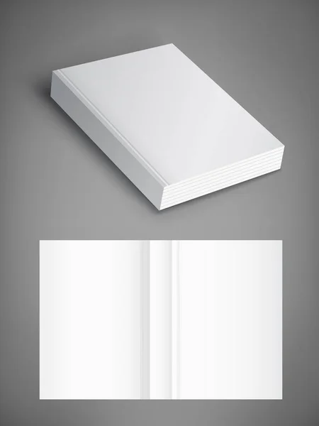 Branco de capa de livro, ilustração vetorial. Modelo para o seu design . — Vetor de Stock