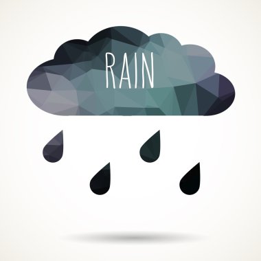 Üçgen bulut ile yağmur