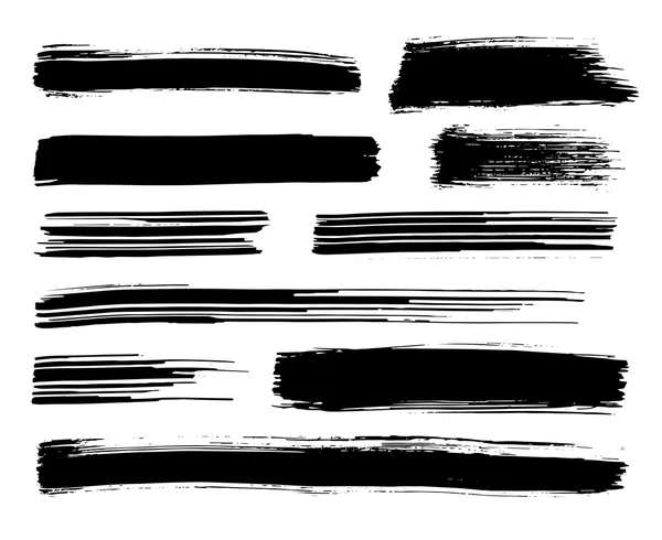 Coups de peinture noirs — Image vectorielle