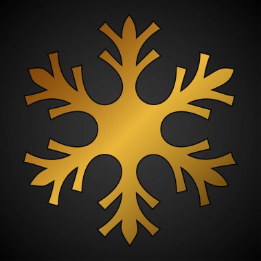 Üzerinde siyah altın kar tanesi