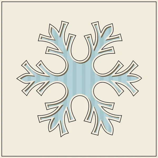 Papel cortado Floco de neve —  Vetores de Stock