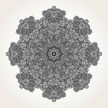 Süslü doodle mandala