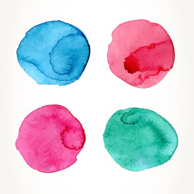 renkli suluboya daireler