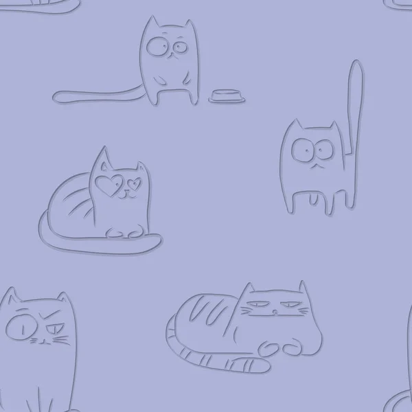 Tipografía gatos divertidos — Archivo Imágenes Vectoriales