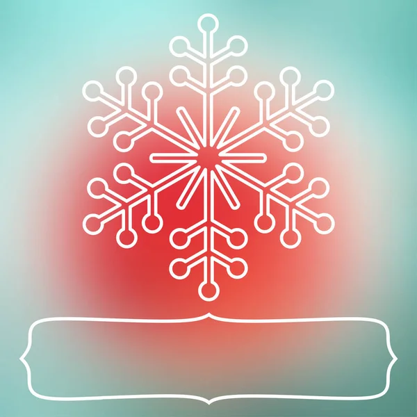 Marco de copo de nieve sobre fondo borroso — Archivo Imágenes Vectoriales
