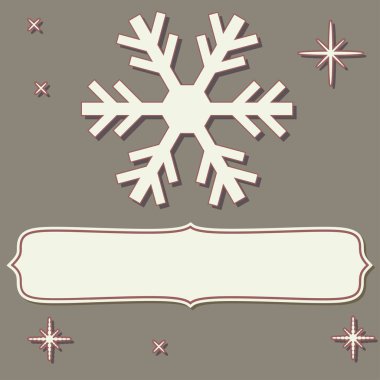 Vintage kar tanesi çerçeve