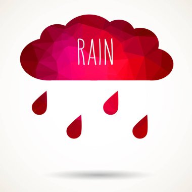 Üçgen bulut ile yağmur