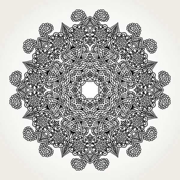 Mandala de doodle ornamentado —  Vetores de Stock