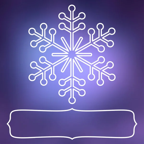 Marco de copo de nieve azul — Archivo Imágenes Vectoriales