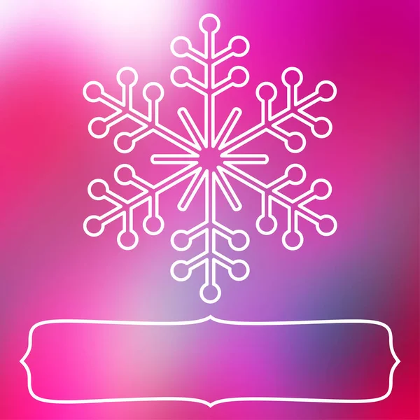 Cadre en flocon de neige rose — Image vectorielle