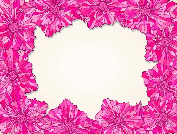 Fialka-quadro-contorno-rosa —  Vetores de Stock